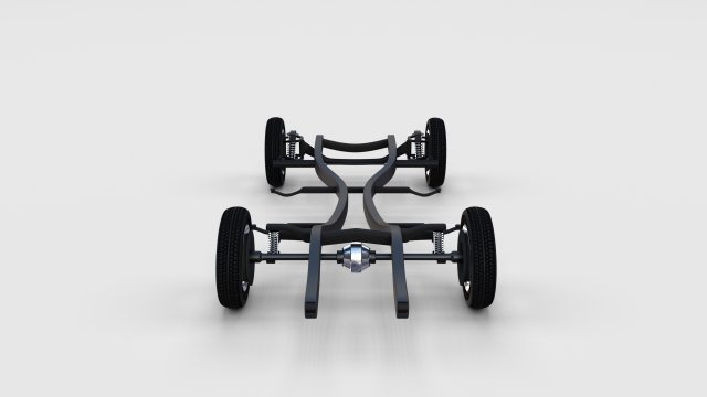 mercedes benz 190sl chassis rev Modello 3D .c4d .max .obj .3ds .fbx .stl .blend 