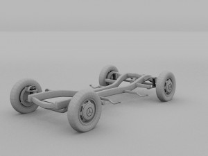mercedes benz 190sl chassis rev Modello 3D