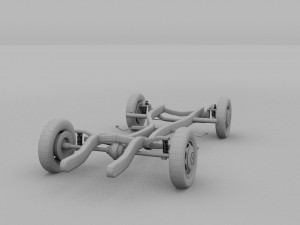 mercedes benz 190sl chassis rev Modello 3D