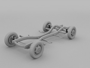 mercedes benz 190sl chassis rev Modello 3D
