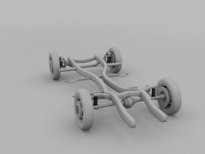 mercedes benz 190sl chassis rev Modello 3D