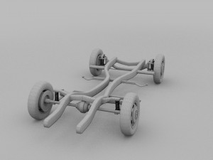 mercedes benz 190sl chassis rev Modello 3D