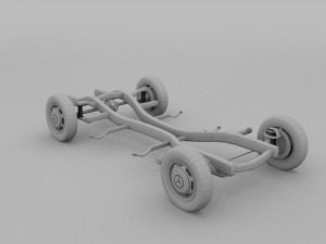 mercedes benz 190sl chassis rev Modello 3D