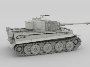 panzer tiger tank late 1944 v1 3D Model