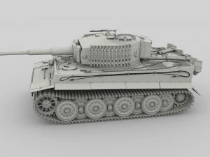 panzer tiger tank late 1944 v1 3D Model