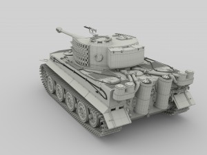 panzer tiger tank late 1944 v1 Modèle 3D
