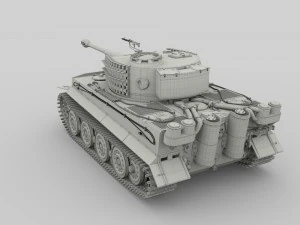 panzer tiger tank late 1944 v1 3D Model