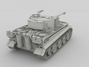 panzer tiger tank late 1944 v1 3D Model