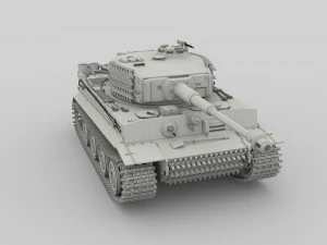 panzer tiger tank late 1944 v1 3D Model