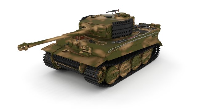 panzer tiger tank late 1944 v2 Modelo 3D .c4d .max .obj .3ds .fbx .stl .blend 