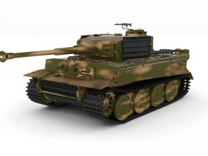 panzer tiger tank late 1944 v2 3D Model