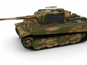 panzer tiger tank late 1944 v2 3D Model