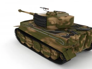 panzer tiger tank late 1944 v2 3D Model