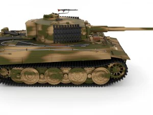 panzer tiger tank late 1944 v2 3D Model