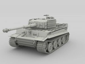 panzer tiger tank late 1944 v2 3D Model