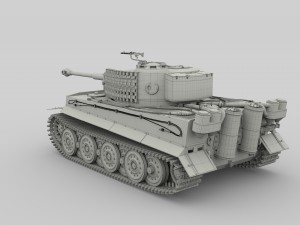 panzer tiger tank late 1944 v2 Modelo 3D