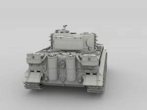 panzer tiger tank late 1944 v2 3D Model
