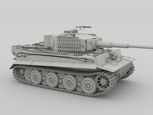 panzer tiger tank late 1944 v2 Modelo 3D
