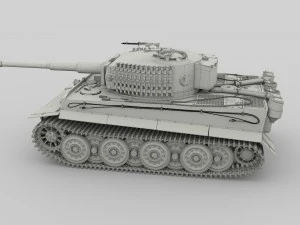 panzer tiger tank late 1944 v2 3D Model