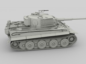 panzer tiger tank late 1944 v2 Modelo 3D