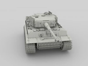 panzer tiger tank late 1944 v2 3D Model