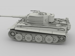 panzer tiger tank late 1944 hdri v1 3D 模型