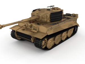 panzer tiger tank late 1944 hdri v1 3D 模型