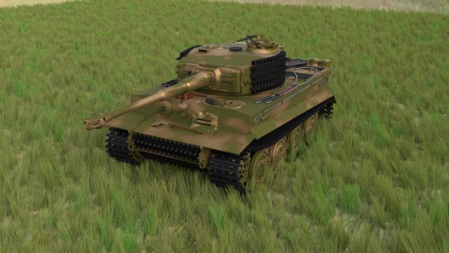 panzer tiger tank late 1944 hdri v2 3D मॉडल .c4d .max .obj .3ds .fbx .stl .blend