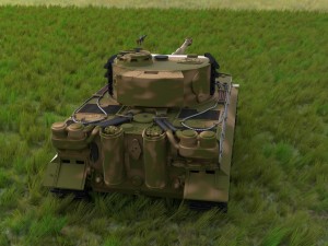 panzer tiger tank late 1944 hdri v2 3D मॉडल