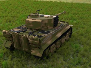 panzer tiger tank late 1944 hdri v2 3D मॉडल