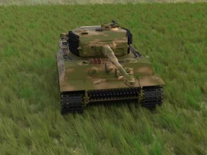 panzer tiger tank late 1944 hdri v2 3D Model
