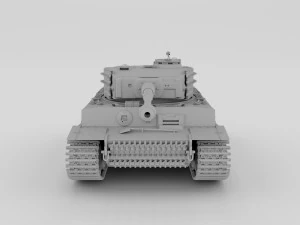 panzer tiger tank clay 3D Model