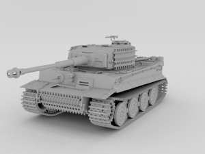 panzer tiger tank clay 3D 모델