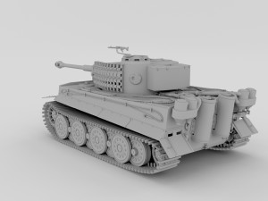 panzer tiger tank clay 3D 모델