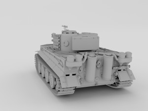 panzer tiger tank clay 3D 모델