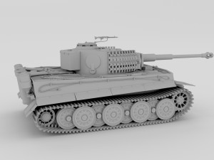 panzer tiger tank clay 3D 모델