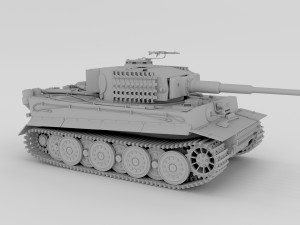 panzer tiger tank clay 3D 모델