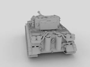 panzer tiger tank clay 3D Model