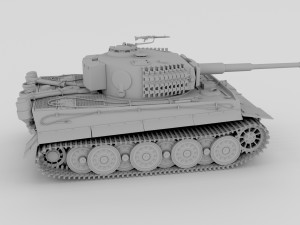panzer tiger tank clay 3D 모델