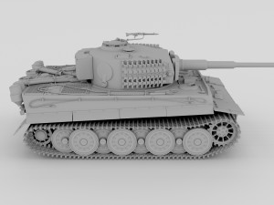 panzer tiger tank clay 3D 모델