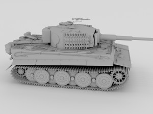 panzer tiger tank clay 3D 모델