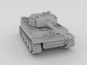 panzer tiger tank clay 3D Model