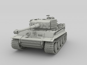 panzer tiger tank clay 3D 모델