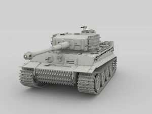 panzer tiger tank clay 3D Model