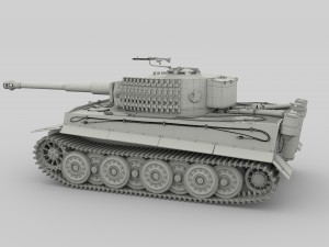 panzer tiger tank clay 3D 모델