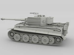 panzer tiger tank clay 3D Model