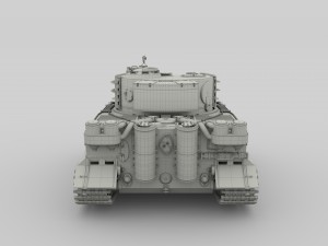 panzer tiger tank clay 3D 모델