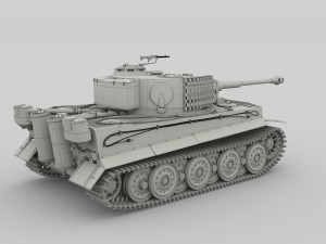 panzer tiger tank clay 3D 모델
