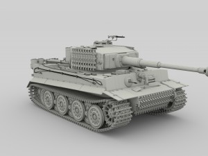 panzer tiger tank clay 3D 모델