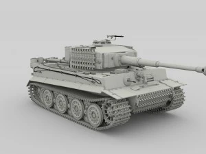 panzer tiger tank clay 3D Model